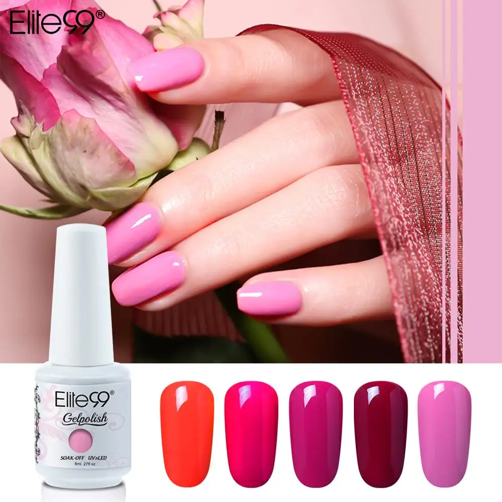 Elite99 Гель лак для ногтей нейл арта 50 цветов Полупостоянный Vernis top coat UV LED