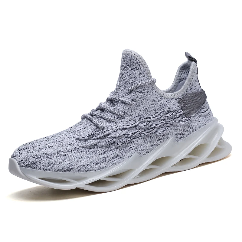 Кроссовки мужские сетчатые Нескользящие дышащие легкие на шнуровке для спорта