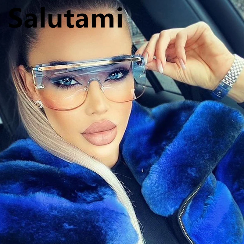 Солнцезащитные очки без оправы для мужчин и женщин роскошные брендовые