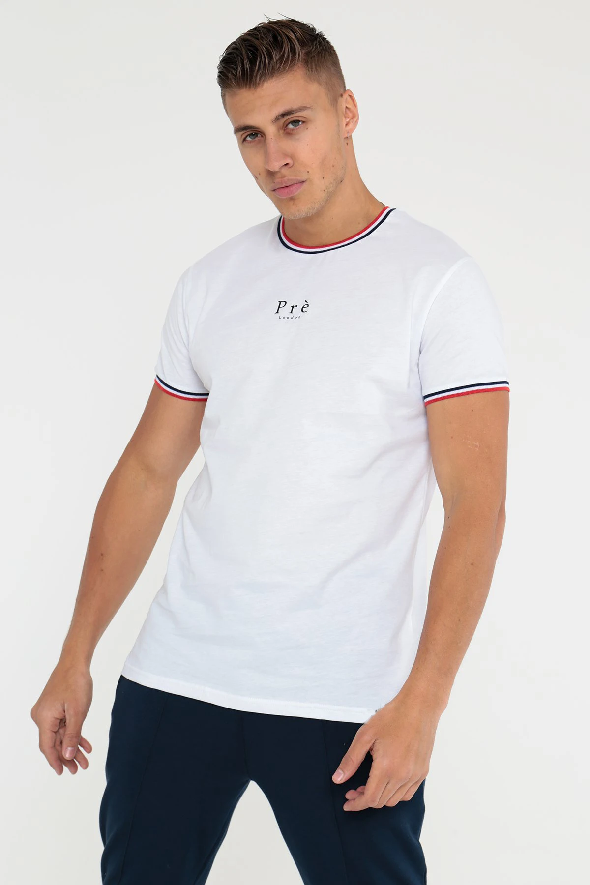 Мужская футболка с круглым вырезом короткими рукавами европейский размер