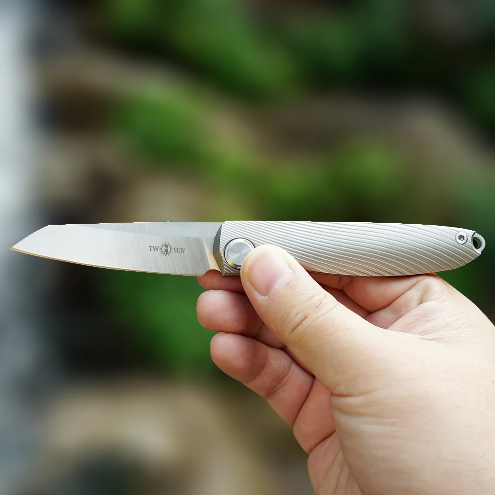 TwoSun m390 складной карманный нож Походный нож охотничий нож Открытый походный инструмент для выживания EDC титановый скользящий нож TS90
