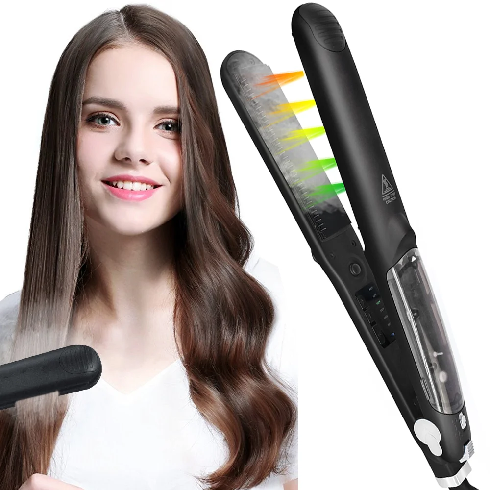 Steam Straightener Professional Hair Straightening Brush Flat Iron Hair Straighteners Tourmaline Ceramic Hair Straight Machine