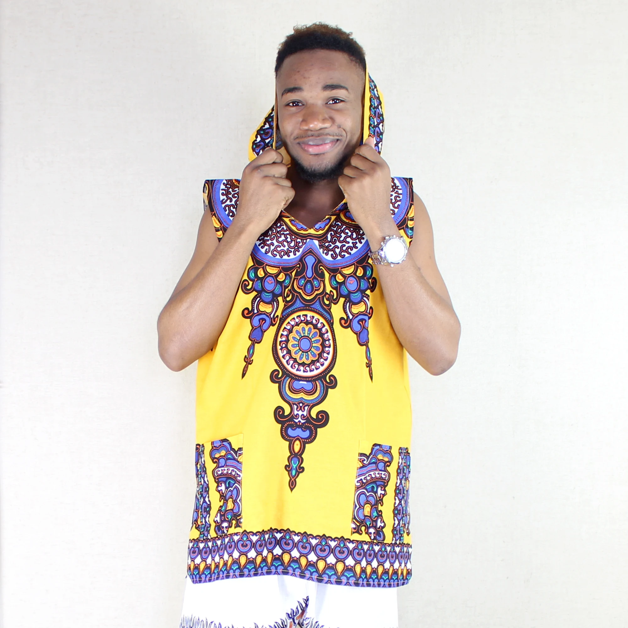 Свободная ткань без рукавов 100% хлопок Модная фотография|Африканская одежда| |