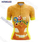 Новейшие Трикотажные изделия для велоспорта HIRBGOD для девочек, топ из полиэстера с коротким рукавом и принтом в виде элементов на Хэллоуин, женская футболка для велоспорта