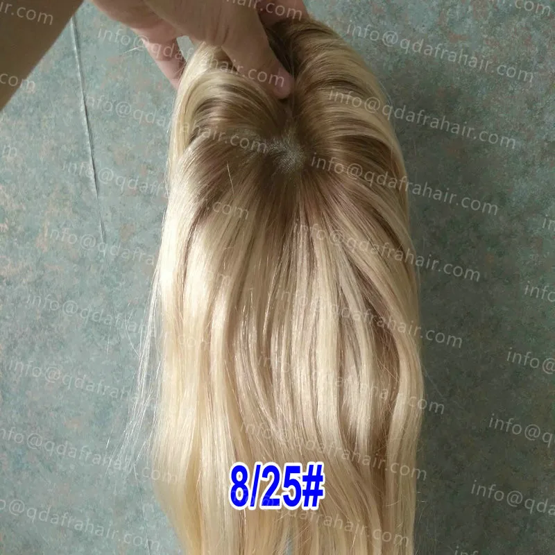 8R25 Hstonir Женский коричневый топ кусок европейские волосы remy прочная невидимая Накладка для волос для женщин TP07 - Парик Цвет: 8R25