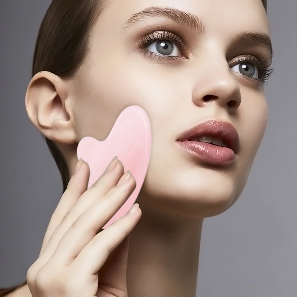 Дропшиппинг розовый КВАРЦЕВЫЙ массажный ролик гуашь скребок для Facical Massage 100%