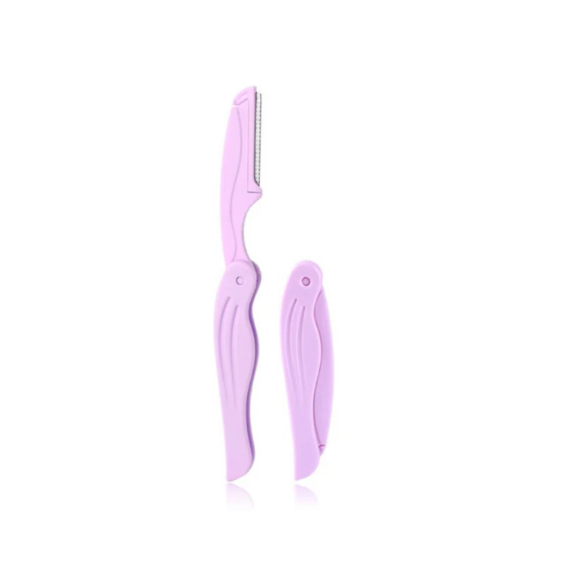 

Eyebrow Trimmer Makeup Tool Pull Folding Mini Stainless Steel Portable Safe And Easy To Use 3 Packs