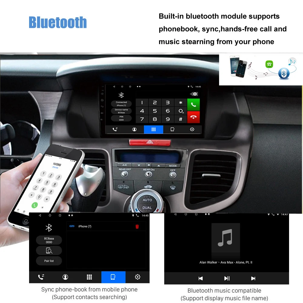 9 дюймов Android 0 2.5D экран автомобиля GPS радио для 2004 2005 2006-2008 Honda Odyssey с поддержкой AUX