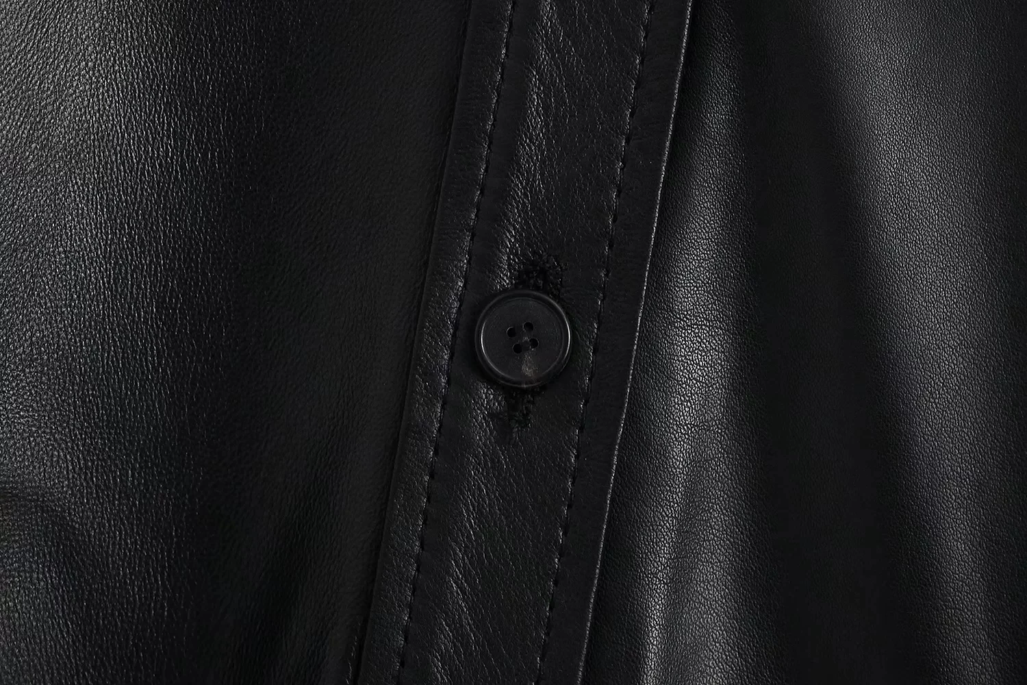 Искусственная кожа женская рубашка платье с длинным рукавом искусственная