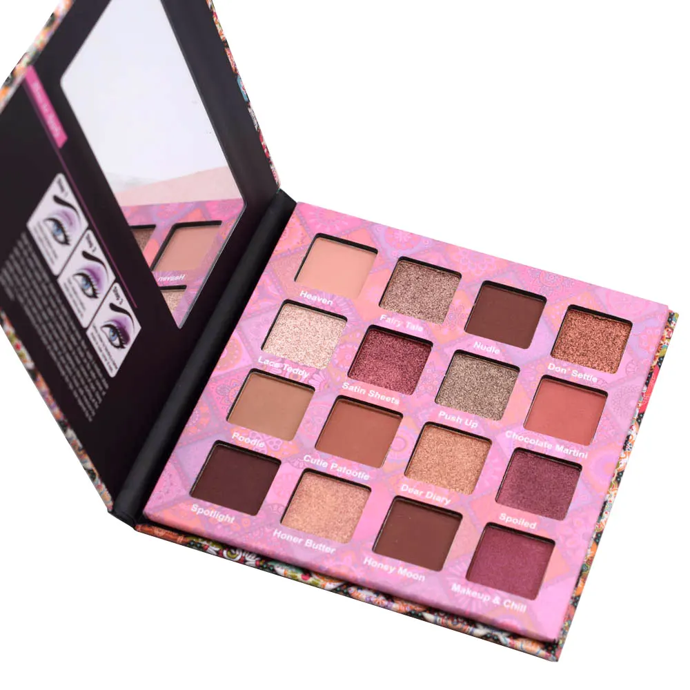 Палитра теней для век от бренда febler 16 цветов картофельные смазанные влажные тени