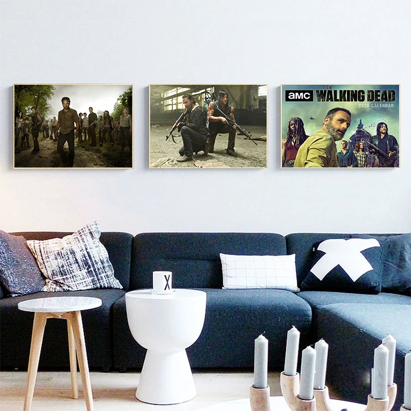 Постеры с изображением ходячих мертвецов для ТВ сериала картины на холсте