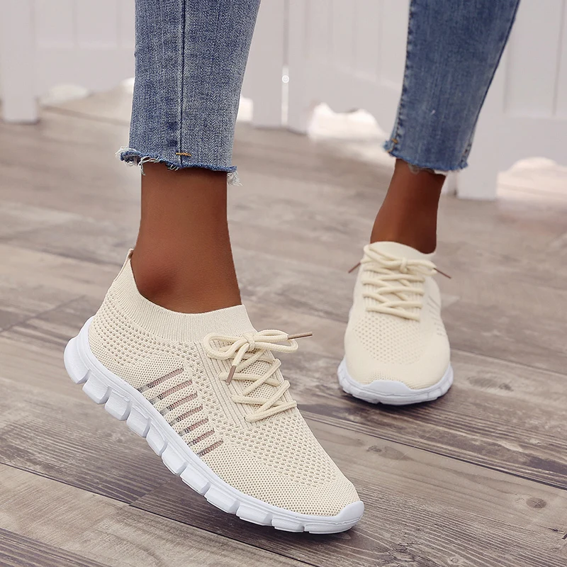 

Women's Sneakers Spring Ladies Flat Shoes Casual Women Vulcanized Women 2021 Summer Light Mesh Breathable Female Running Shoes