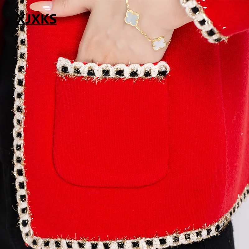 Свитер XJXKS осеннее пальто новый вязаный женский кардиган свободная уличная