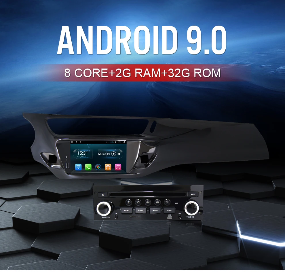 Восьмиядерный 2 грамма Android 9,0 автомобильный dvd-плеер для Citroen C3 DS3 2010 2013 gps навигация Авто Радио Стерео FM Мультимедиа
