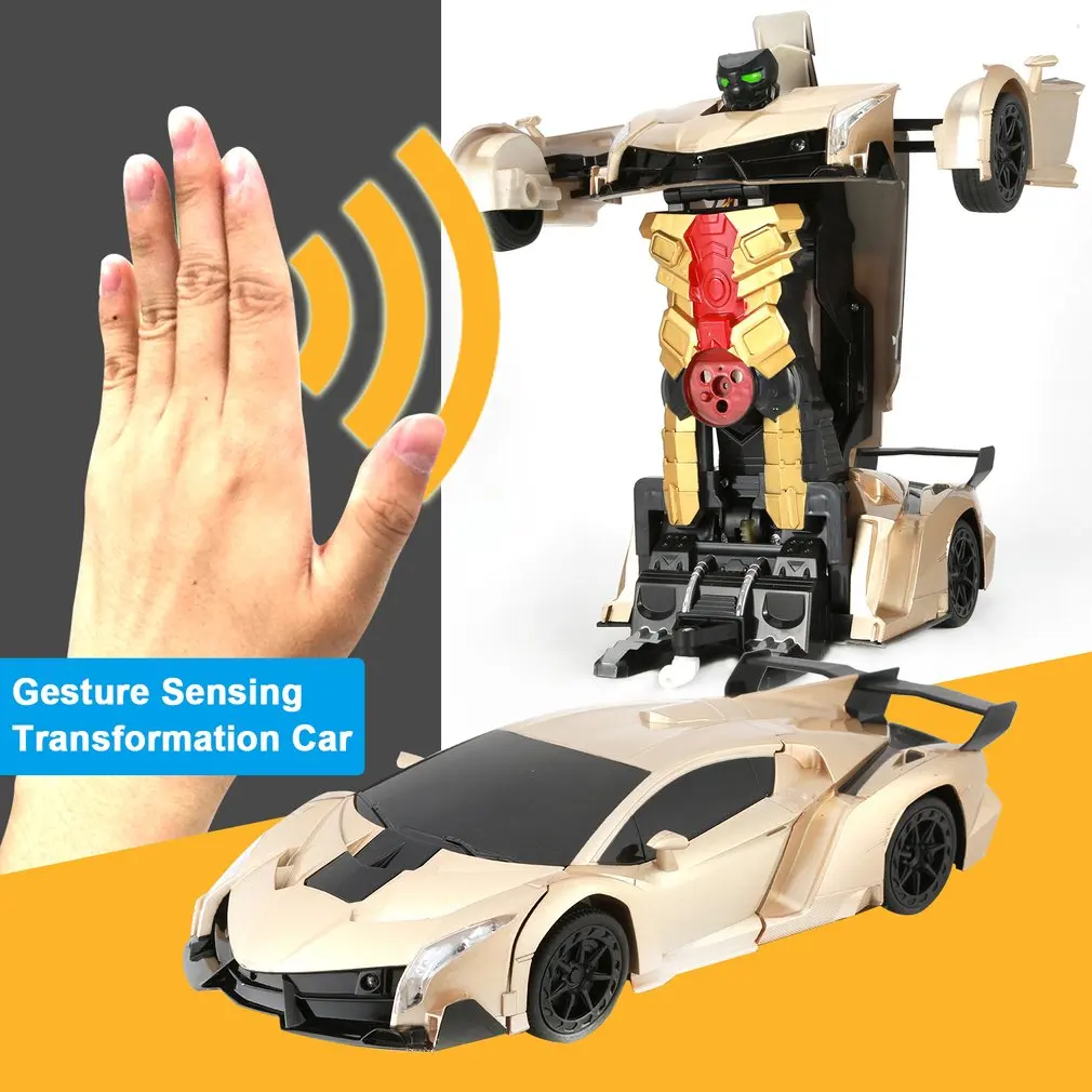 Трансформатор RC 2 в 1 RC автомобиль Вождение Спорт Привод роботы-Трансформеры модель жестов зондирования дистанционного управления автомобиль Боевая игрушка