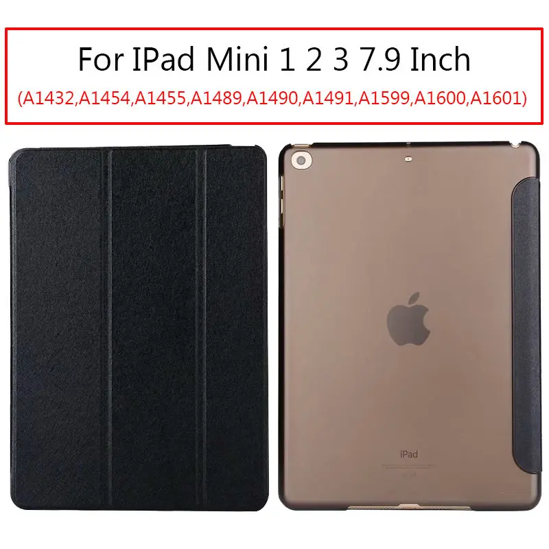 Mini 1 2 3 Black Ультратонкий чехол для IPad Mini 1/2/3 чехол из искусственной кожи чехол-подставка эластичная кожа геометрический флип-чехол для Apple IPad Mini 2 3 Чехол - Цвет: Mini 1 2 3 Black