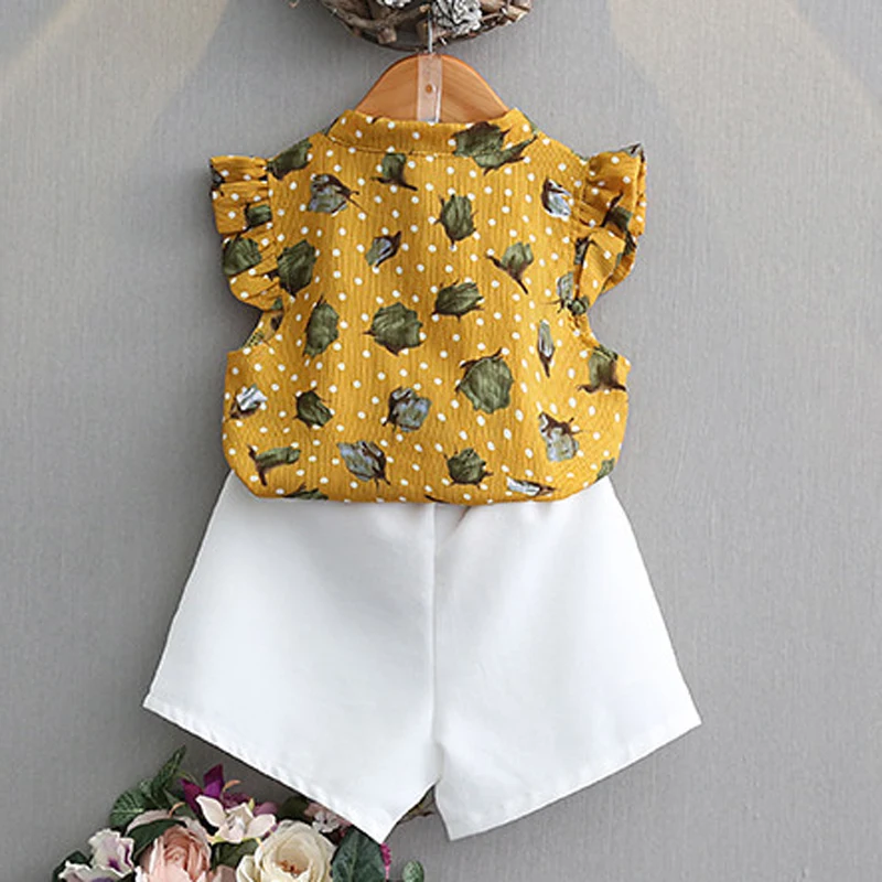 Комплекты летней детской одежды для девочек в европейском и американском стиле |