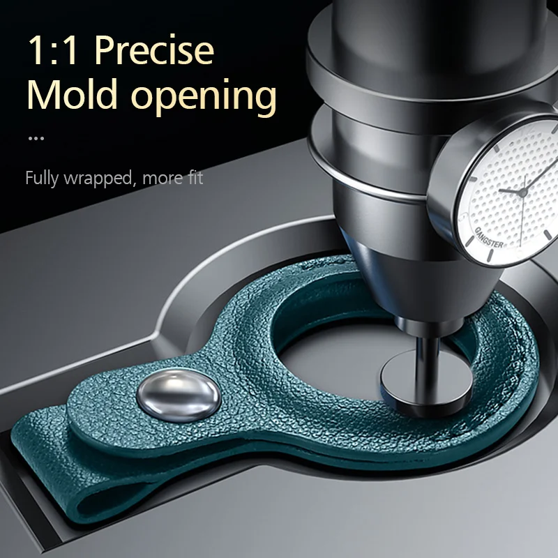 

For AppleAirtag Leather Protector Cover with Keychain Shockproof Sleeve Protective Case Shell For AirTags Locator Tracker