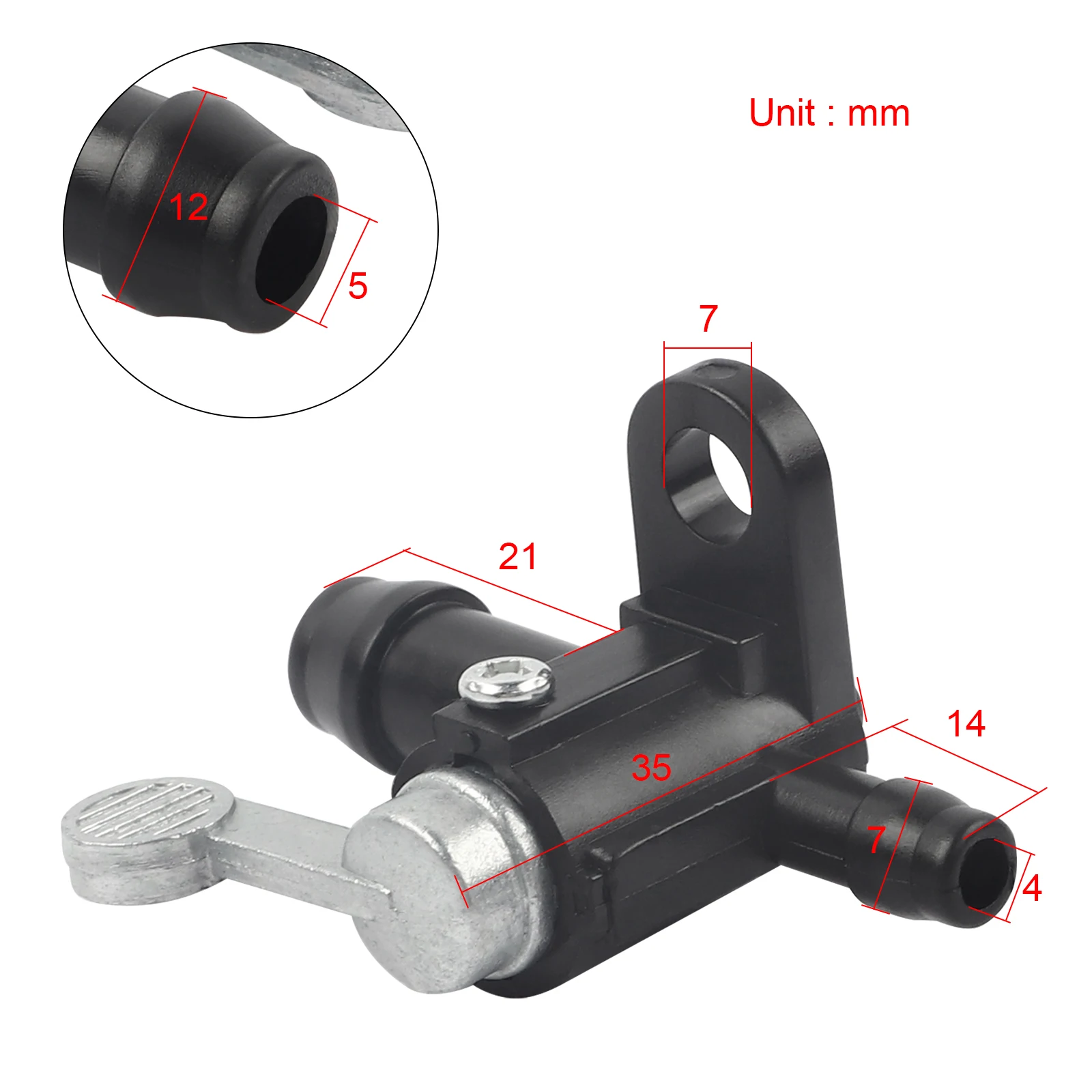 Встраиваемый газовый топливный клапан запорный для Yamaha PW50 PW 50 PEEWEE PY50 PIWI 50cc