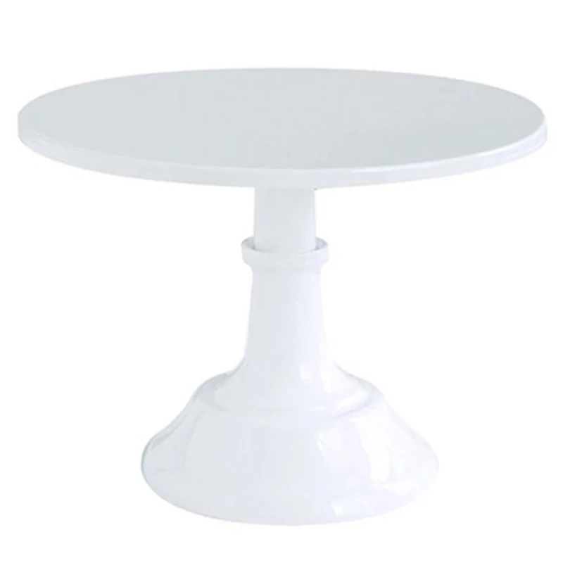 

Metal Iron Cake Stand Round Pedestal Dessert Holder Cupcake Display Rack Bakeware White Wedding Party Decoration
