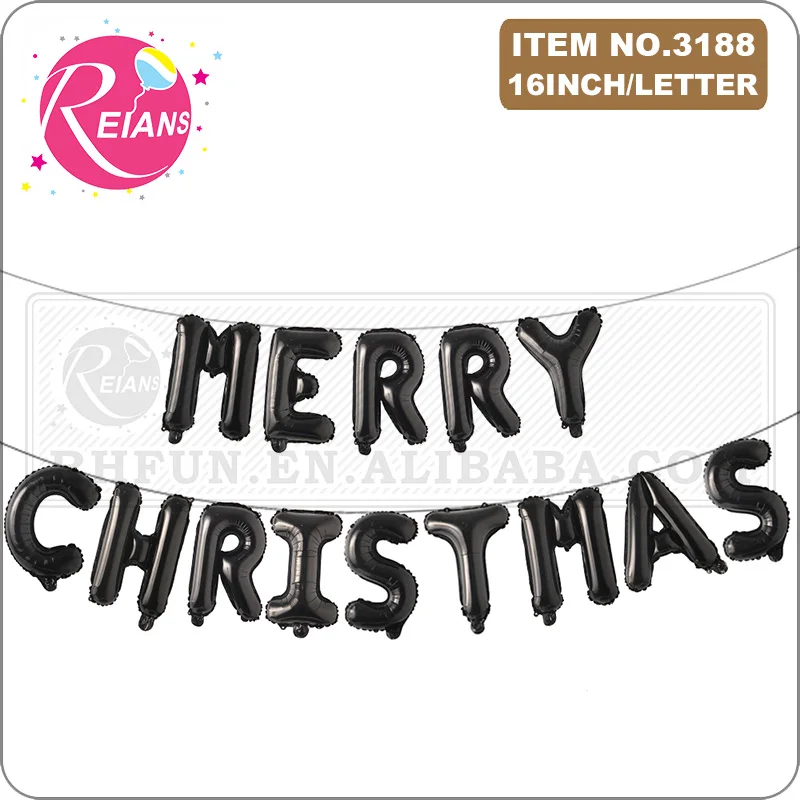 Праздничные рождественские украшения Счастливого Рождества фольгированные