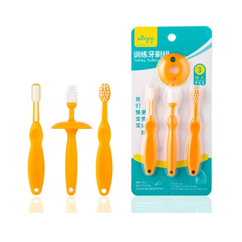 

Infant Baby Toothbrush Set Different Stage Children Kid Soft Bristle Toddler Dental Oral Care Training