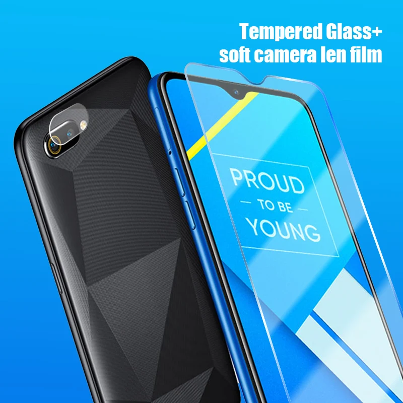2IN1 закаленное стекло для Realme iPhone 7 6 Plus Pro 7i 6i глобальной X3 X7 X2 XT X Lite X50 X50M 5G защита