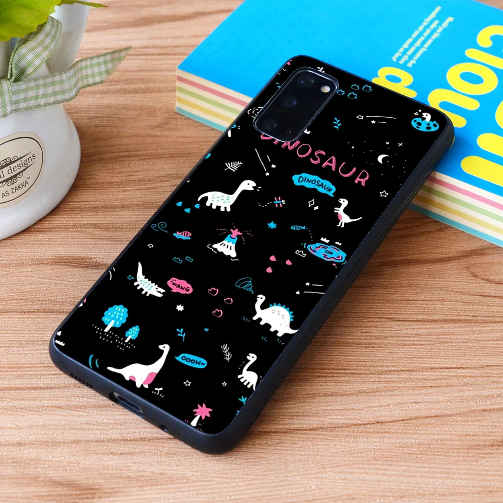 

For Samsung Galaxy Cute dinosaur wallpaper Soft TPU border Samsung Galaxy Case