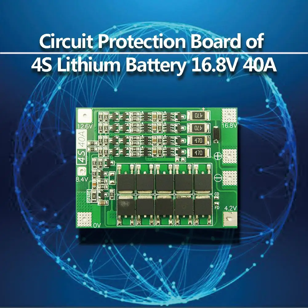 4S 40A 16 8 в литий-ионный аккумулятор 18650 зарядное устройство PCB BMS плата защиты цепи