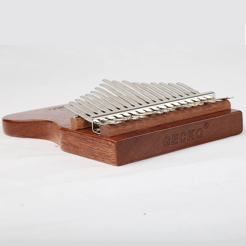 GECKO Kalimba 17 клавиш полный шпон корпус из твердого красного дерева с инструкцией и