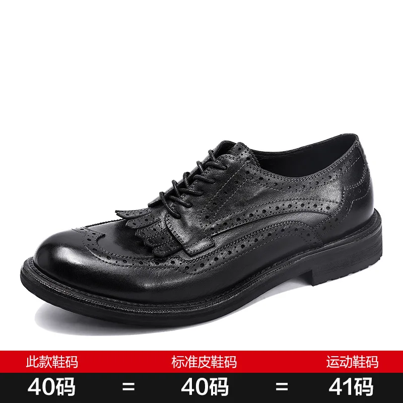 

High Quality Genuine Leather Shoes Men,Lace-Up Business Men Shoes,Men Dress Shoes,autumn winter British retro cowhide spring