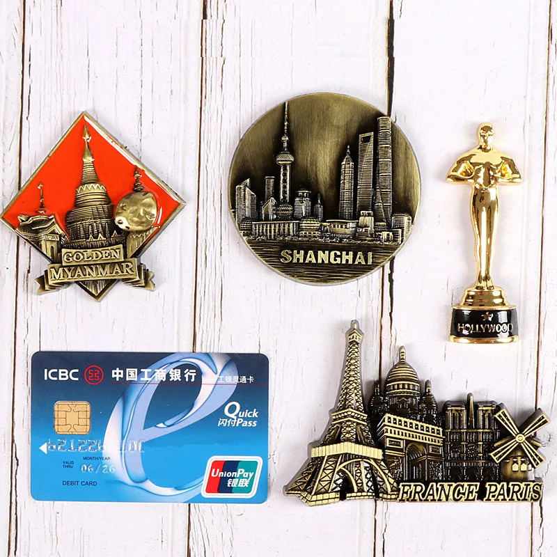 Металлические магниты на холодильник магнитный пирамида Эйфелева башня