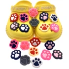 1 шт., Новое поступление обуви с мультяшным рисунком, шармы, собачья лапа, значок, украшение для обуви, пряжка, животные, аксессуары на шлепанцах