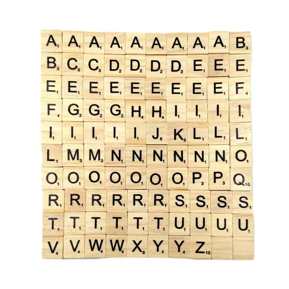 

100Pcs English Alphabet Word Scrapbooking Letter Puzzle Kids Children Toy