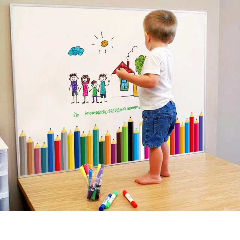 

Lovely ColourPencil Removable Art PVC Wall Stickers For Kids Rooms Home Decor Wall Art Sticker Murals