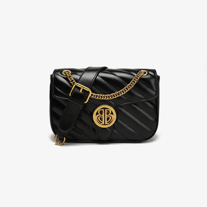 

Genuine Leather Women Flap 2021 New Fashion All Match Chain Single Shoulder Bags Ladies Famous Handbags Sac Bandouliere Femme Cc