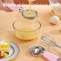 manual egg beater stainless steel egg white yolk separator with thick handle kitchen baking cooking tools egg separator