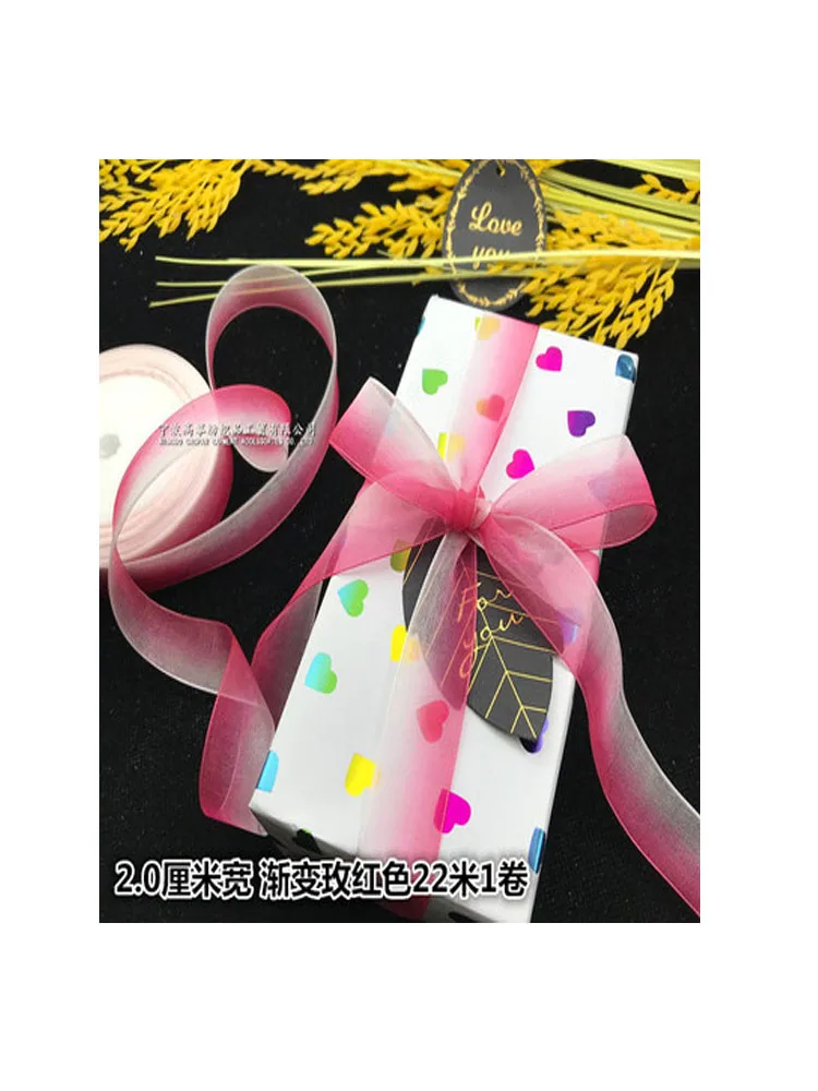 10/ярд 25 мм градиентная шифоновая полупрозрачная лента из материала ленты для