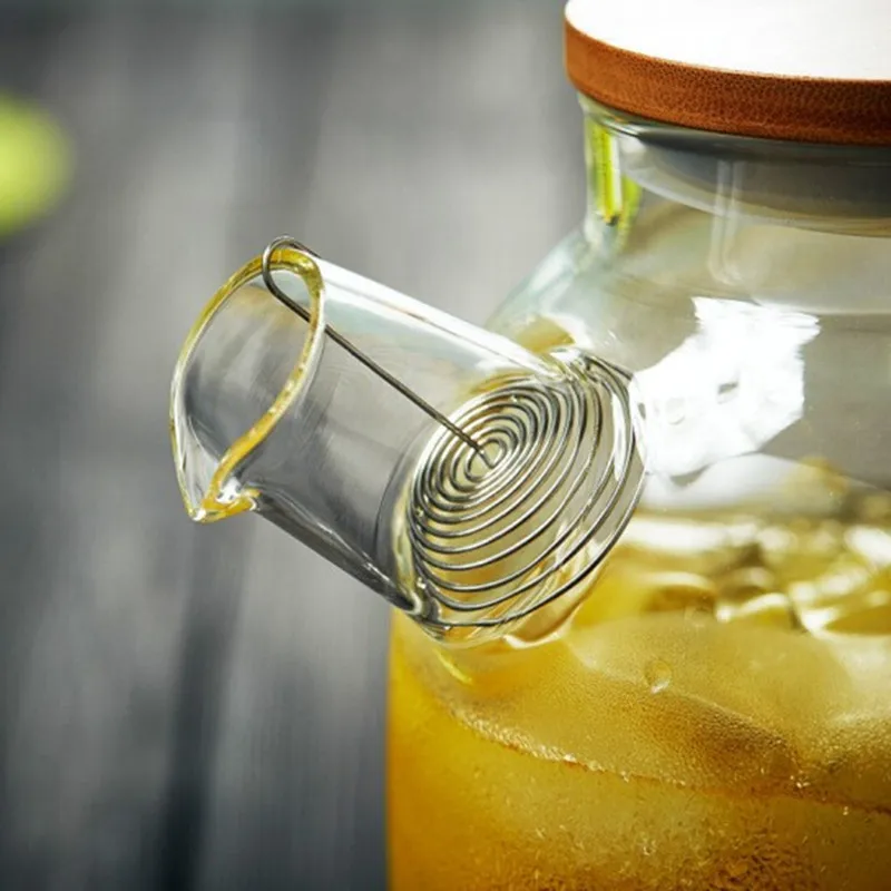 Стеклянный чайник термостойкий стеклянный толстый большой емкости прозрачный