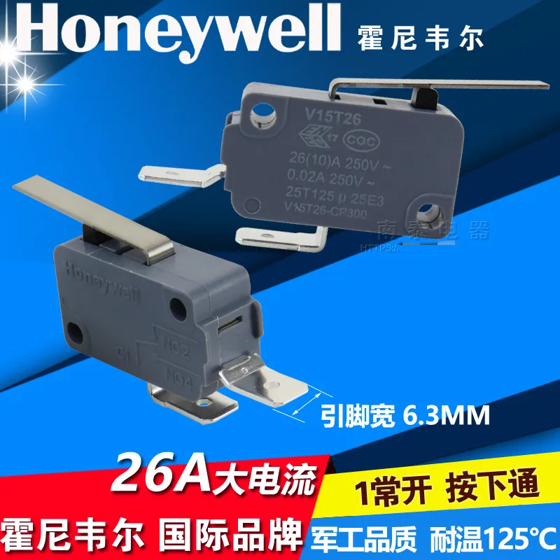 5 шт. HONEYWELL длинный рычажный микропереключатель V15T26 26A 2-контактный 1NO | Инструменты