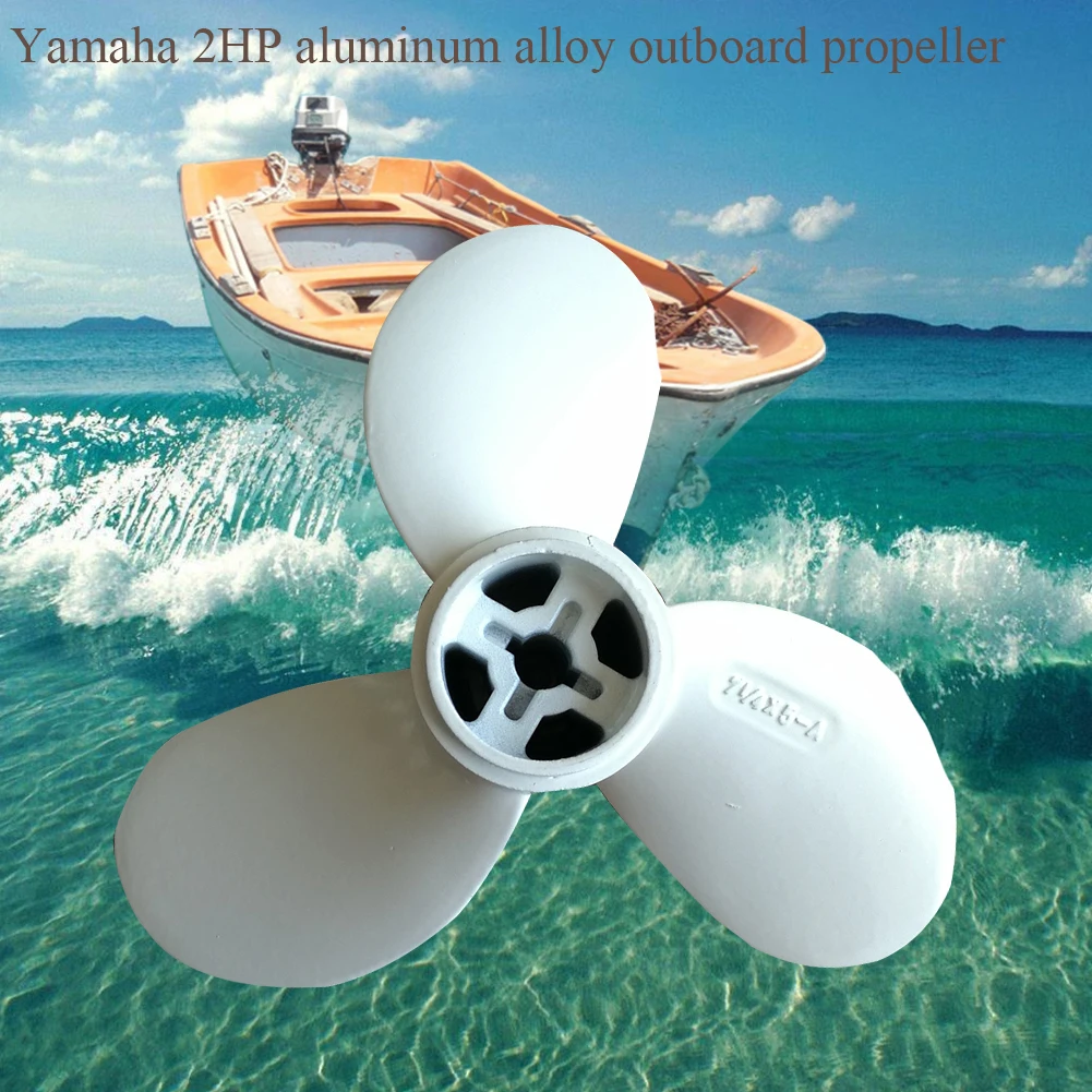 

2HP 7 1/4 X 5 A Repair Replacement Easy Install Rotating Marine Outboard Boat Propeller Aluminium Alloy Ship For Yamaha