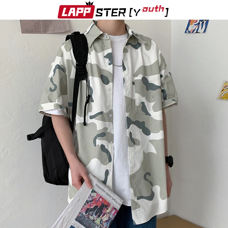 LAPPSTER мужская хлопковая клетчатая рубашка большого размера 2020 Мужская Лоскутная