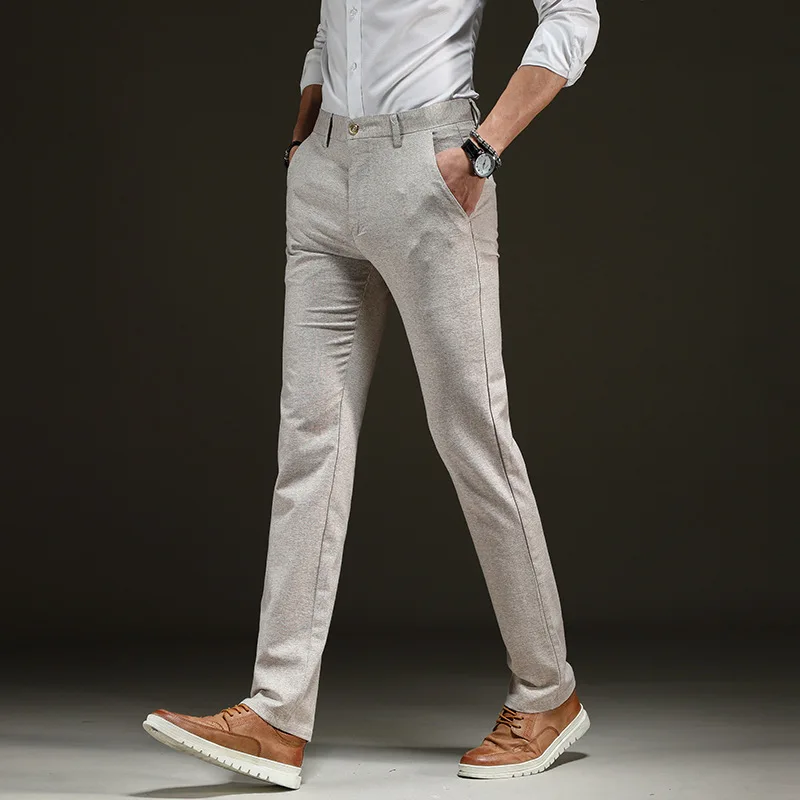 Новинка высококачественные летние мужские повседневные Стрейчевые брюки