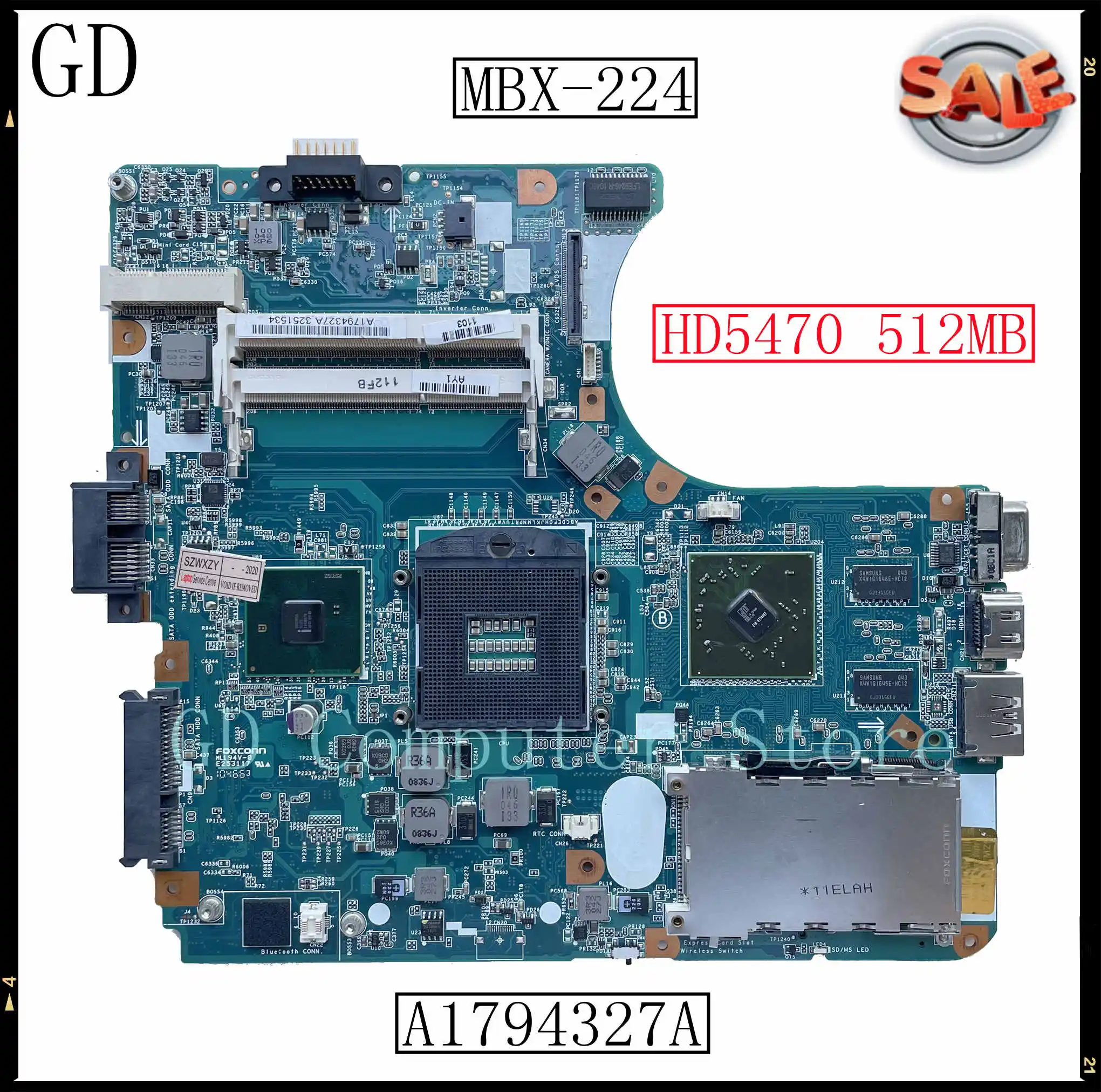 Материнская плата для ноутбука Sony VPCEA MBX-224 с видеокартой HD5470 512MB A1794327A M961 REV:1.1 высокого качества, 100% проверена, быстрая доставка.
