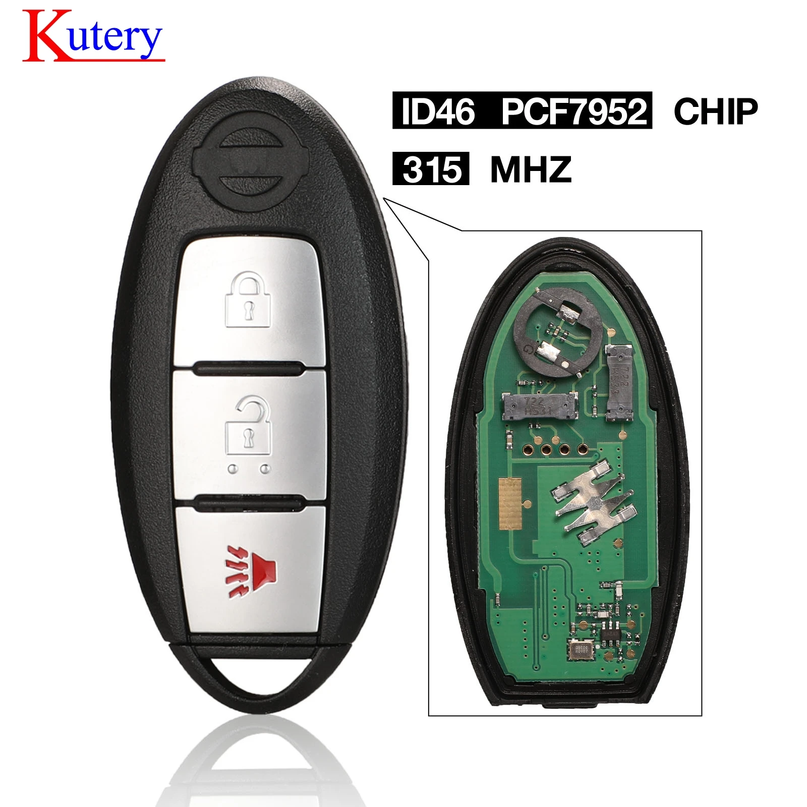 Умный дистанционный Автомобильный ключ kutery 315 МГц ID46 чип для NISSAN March Sunny Tiida Livina Sylphy