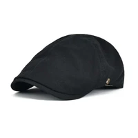 voboom cotton ivy flat cap berets spring summer men women solid casual driver retro male female boina 063