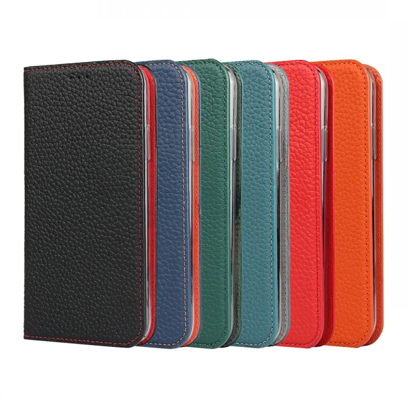 

Luxury Genuine Leather Flip Wallet Wrist Strap Magnetic Case Cover For iPhone 12 Mini 11 Pro Max XR XS Max X 7 8 6 6S Plus SE