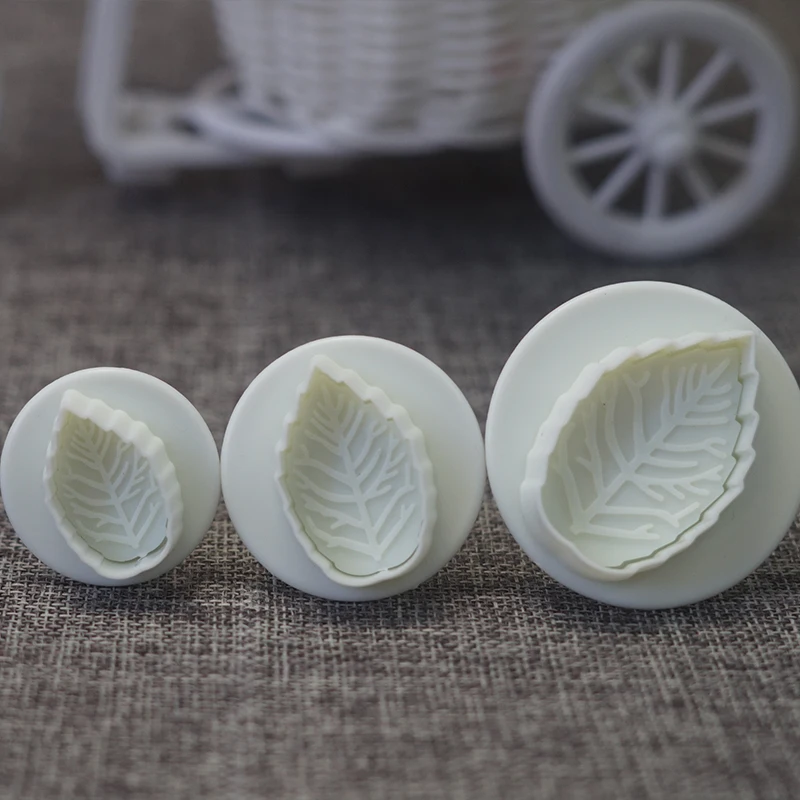 3 шт./компл. пластиковая упаковка для печенья резак торт листок розы Плунжер