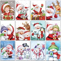 5d diy diamond painting kit christmas girl snowman santa claus deer full squareround mosaic embroidery cross stitch home decor