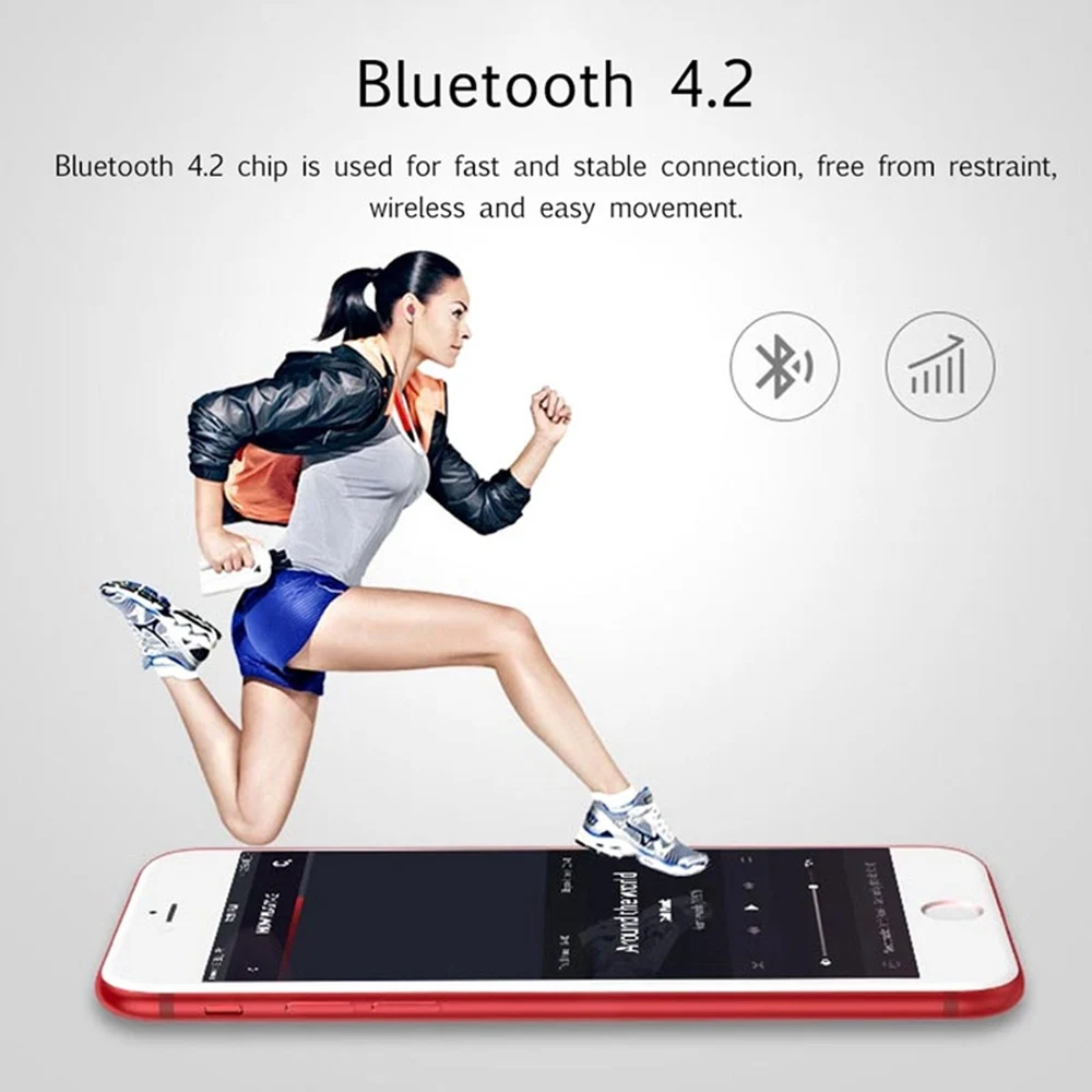 W3 Bluetooth наушники спортивные беспроводные гарнитура 5 0 стерео бас с микрофоном для